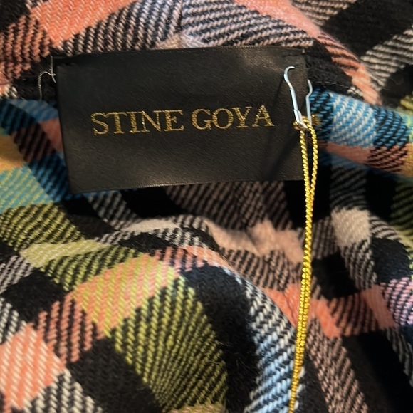 Stine Goya Fernanda Check MIDI Wool Coat Jacket - Picture 7 of 11